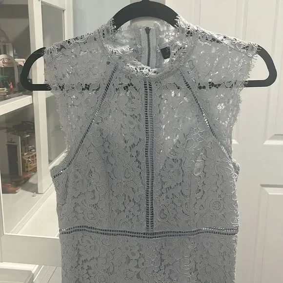 BARDOT Light Blue Mariana Light Blue Mist Pencil Dress, Size 6/S - Picture 4 of 12